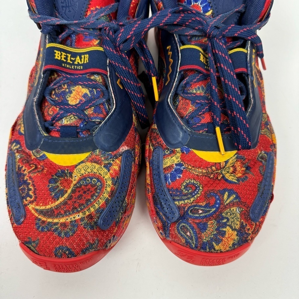 Adidas D.O.N. Issue #3 Bel-Air Athletics Prep School Red Blue Colorway Sneakers - Picture 4 of 10